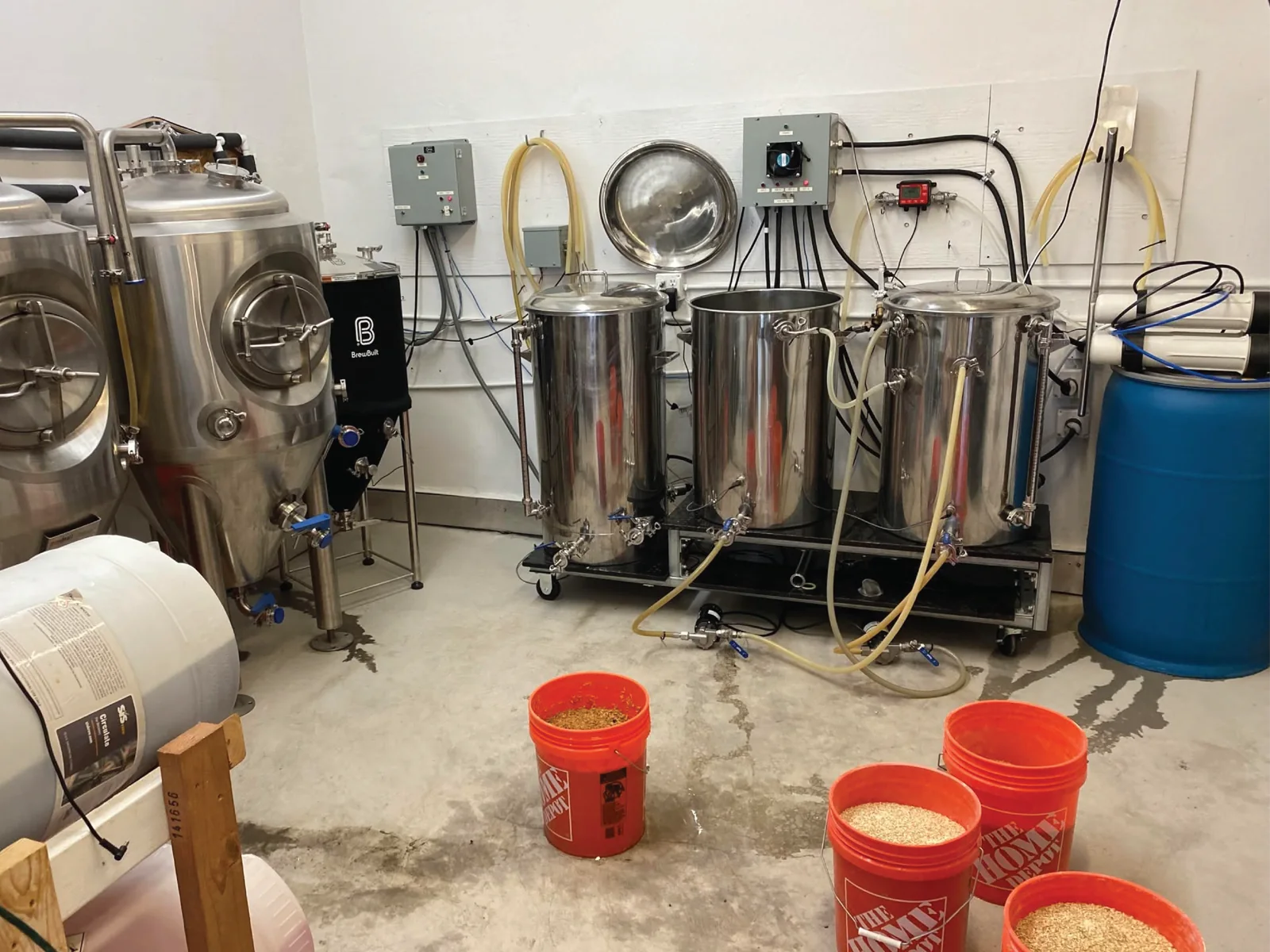 The one-barrel brewhouse at Floating Lotus Brewery in Ridgway, Colorado