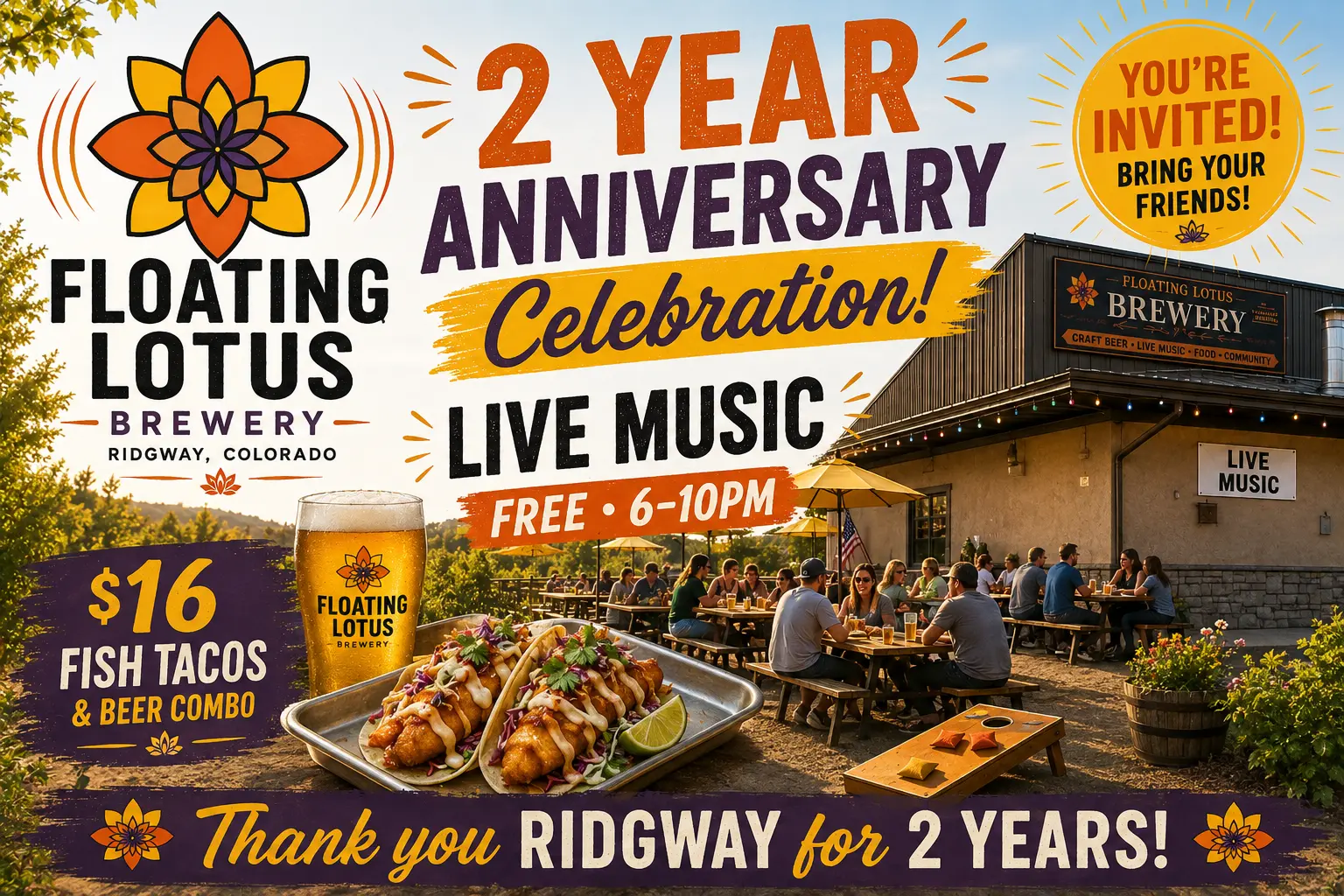 Floating Lotus 2-Year Anniversary Celebration event poster