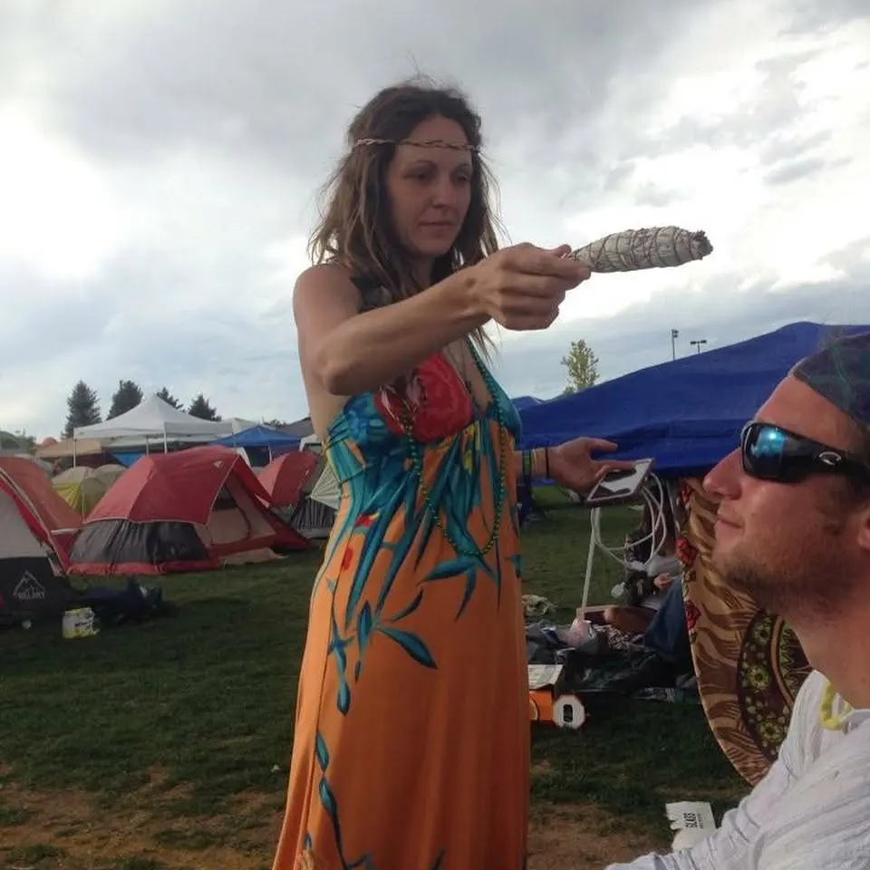 Lanae at an outdoor gathering in Colorado.