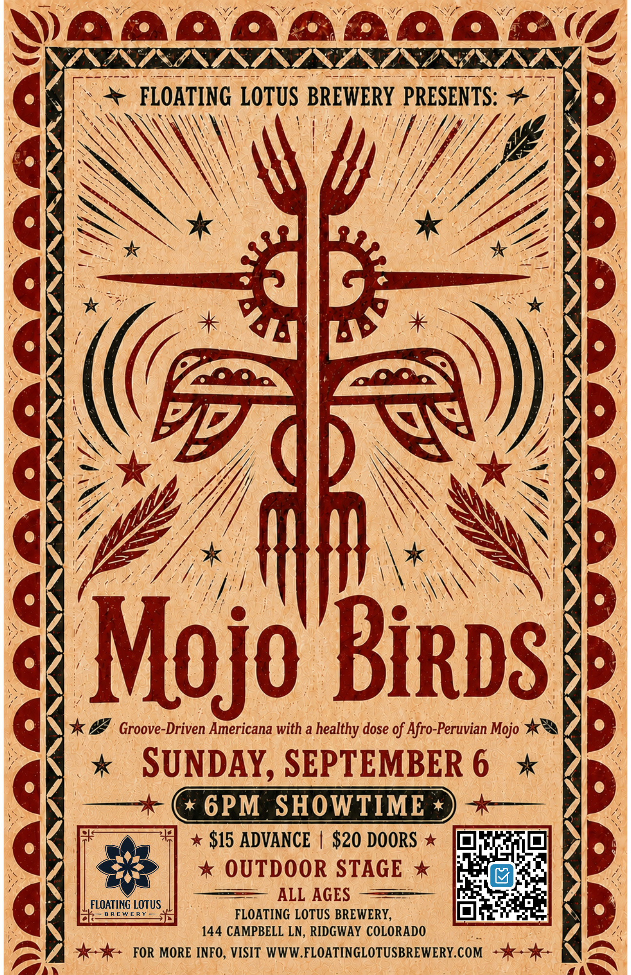 Mojo Birds – Live at Floating Lotus Brewery event poster